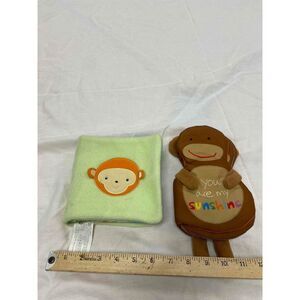 Sandra Magsamen monkey plush 2 books lot